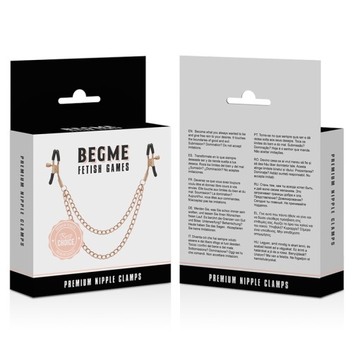 Begme Black Edition Nipple Clamps with Chain