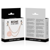 Begme Black Edition Nipple Clamps with Chain