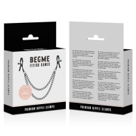 Begme Red Edition Nipple Clamps with Chain