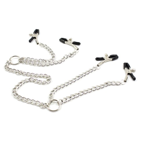 4 Nipple Clamps with Chains