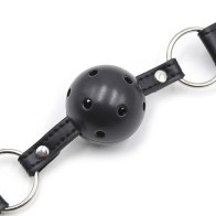 Ball Gag with Breathable Holes and Nipple Clamps