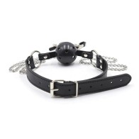 Ball Gag with Breathable Holes and Nipple Clamps