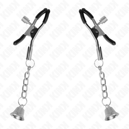 Kink Nipple Clamps with Bell Pendant for Sensation