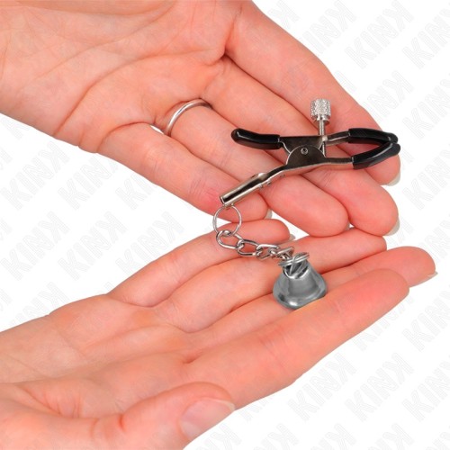 Kink Nipple Clamps with Bell Pendant for Sensation