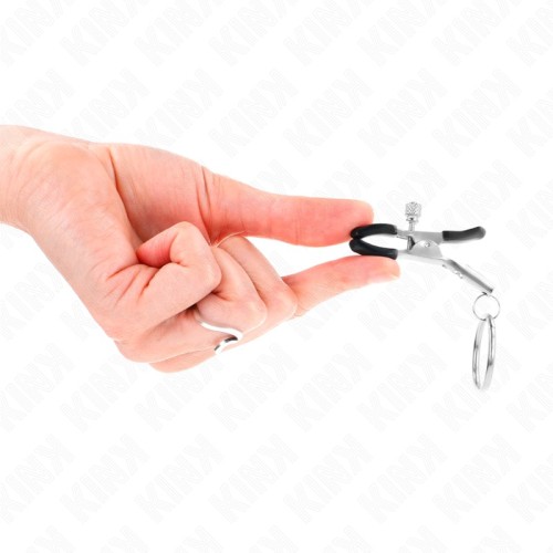 Kink Nipple Clamps with Ring 6 cm