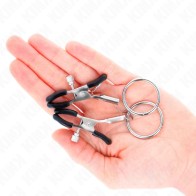 Kink Nipple Clamps with Ring 6 cm