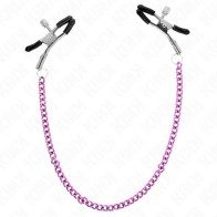 Kink - Nipple Clamps with Chain Purple 30 cm