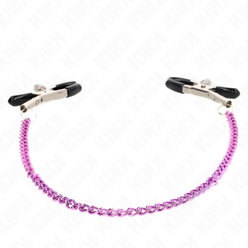 Kink - Nipple Clamps with Chain Purple 30 cm