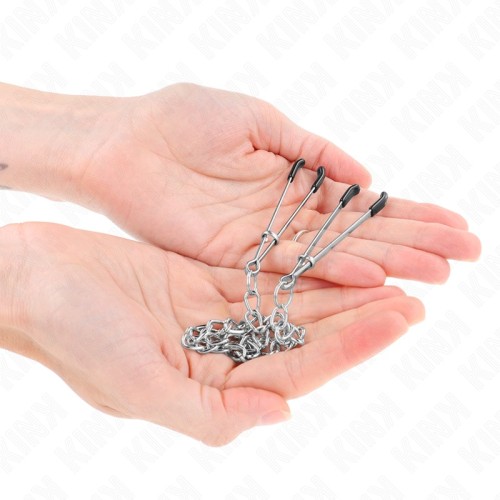 Kink Fine Nipple Clamps with Thick Chain 30 cm