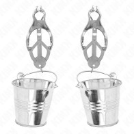 Kink Japanese Nipple Clamps with Silver Cubes - BDSM Essentials