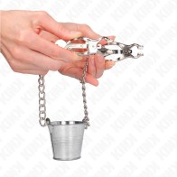 Kink Nipple Clamps with Silver Cube