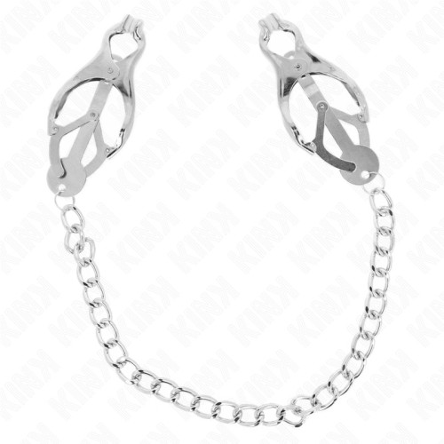 Kink - Japanese Style Nipple Clamps with Chain Silver 30 Cm