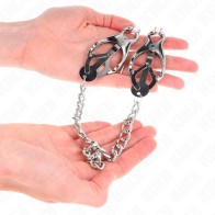 Kink - Japanese Style Nipple Clamps with Chain Silver 30 Cm