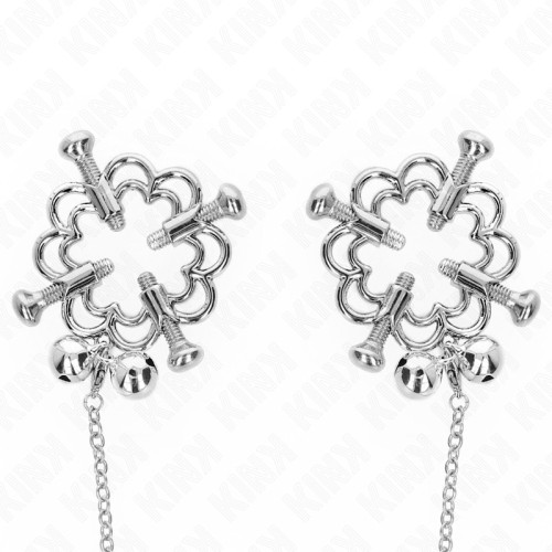 Kink Metal Flower Nipple Clamps with Chain