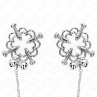 Kink Metal Flower Nipple Clamps with Chain