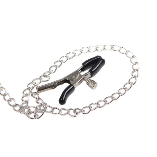 Subblime Men's Chest Nipple Clamps with Leather Strap