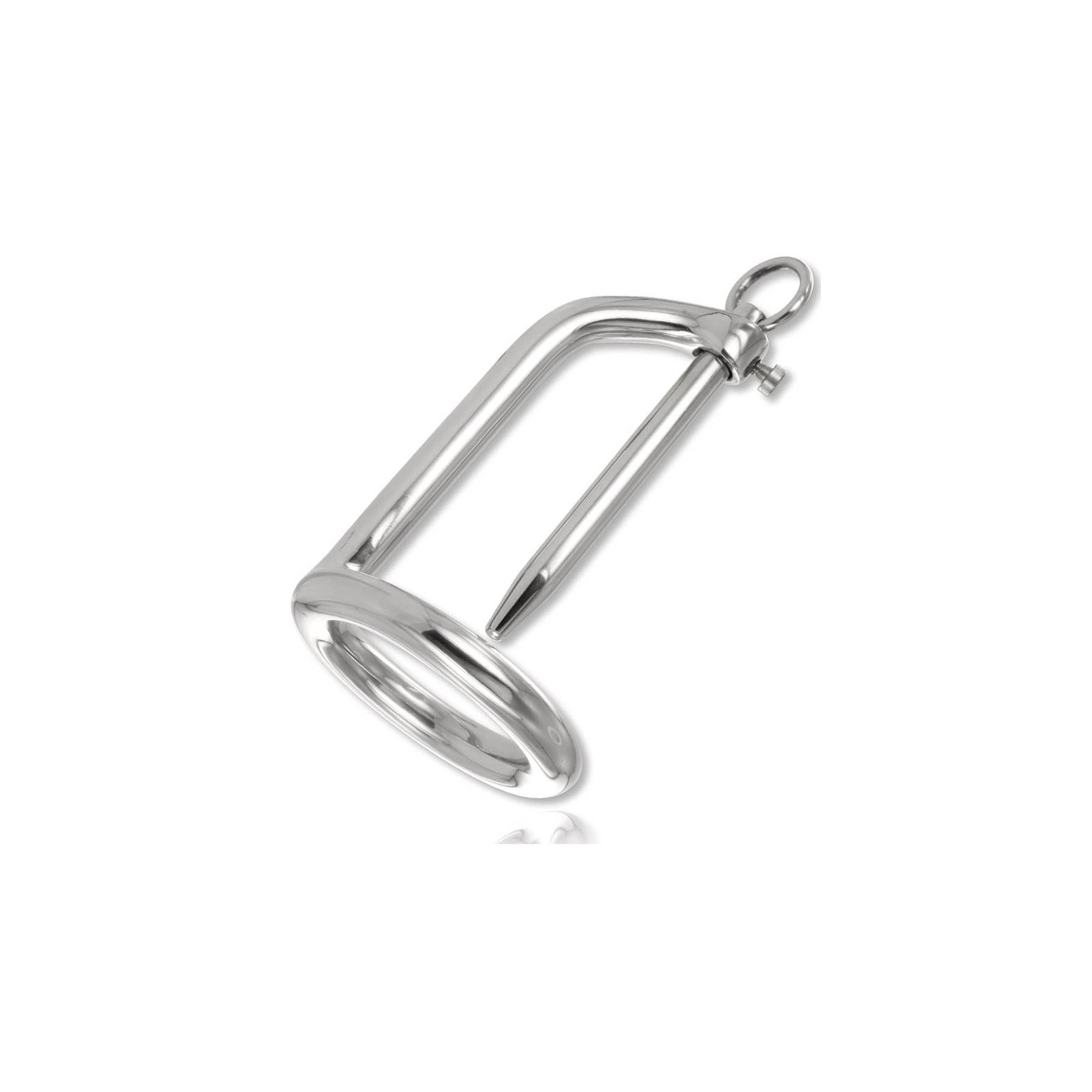 Metal Glans Ring with Urethra Plug - BDSM Toy