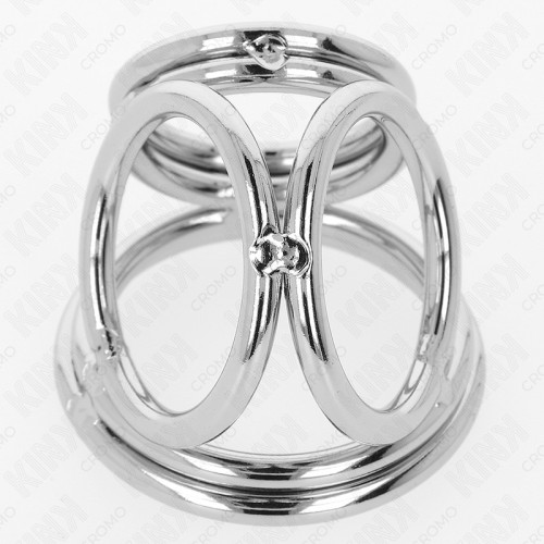 Kink Triple Metal Chrome Penis Ring