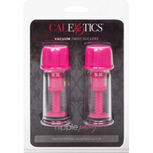 Vacuum Twist Nipple Suction Cups Pink