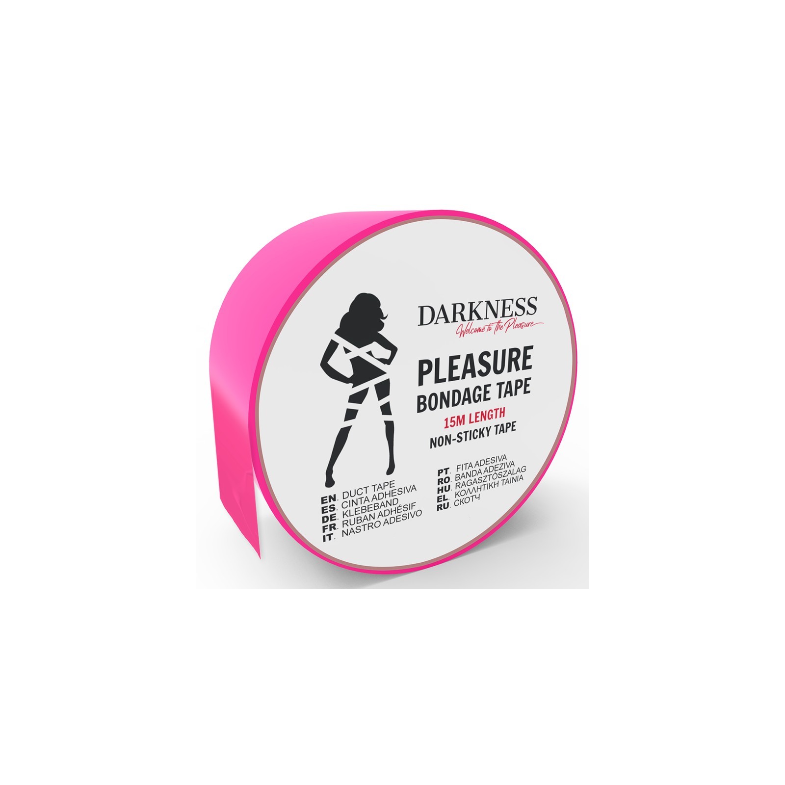 Darkness Non-Sticky Bondage Tape Pink 15m