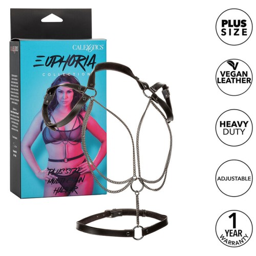 Euphoria Halter Plus Size Multi Chain Harness - Embrace Your Body