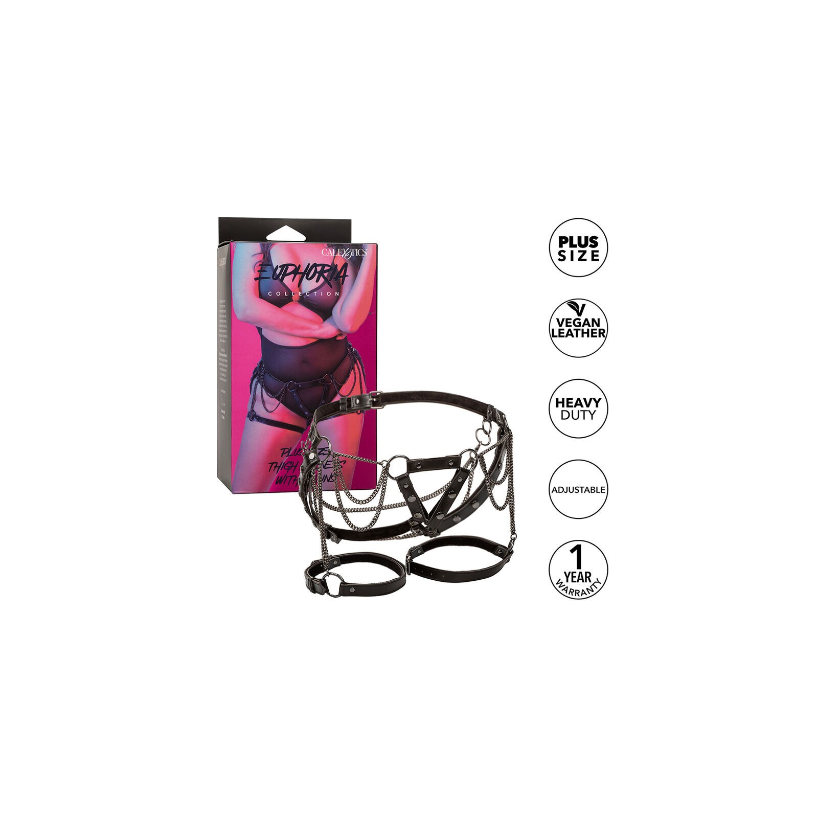 Euphoria Plus Size Thigh Harness with Chains