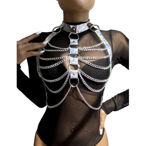 Sublime Chest Harness with Rings and Chains for Ultimate Seduction