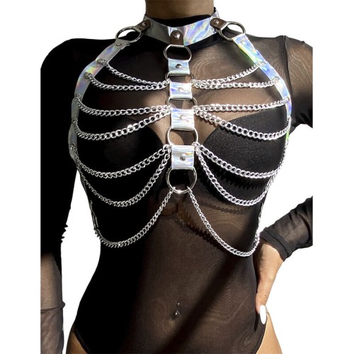 Sublime Chest Harness with Rings and Chains for Ultimate Seduction