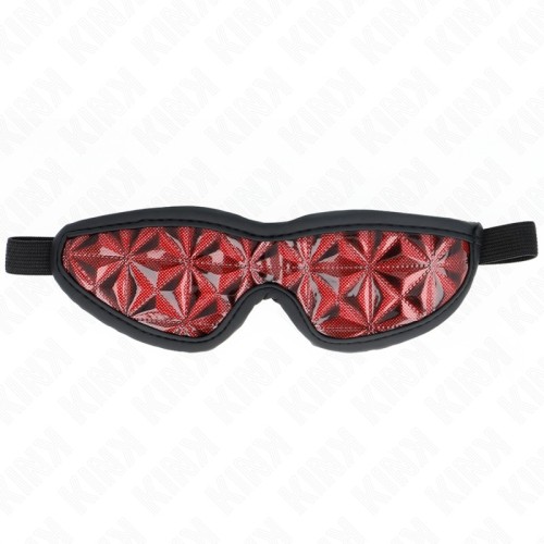 Kink Diamond Pattern Red Blindfold for Sensual Play