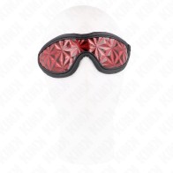 Kink Diamond Pattern Red Blindfold for Sensual Play