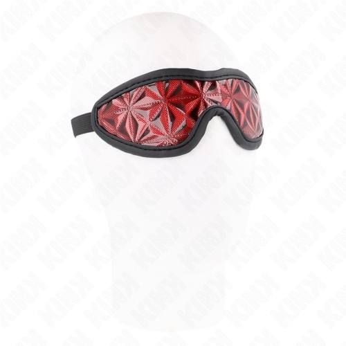 Kink Diamond Pattern Red Blindfold for Sensual Play