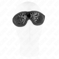 KINK Diamond Pattern Black Mask for BDSM Play