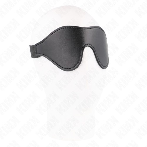 Kink Faux Leather Blindfold with Elastic Belt