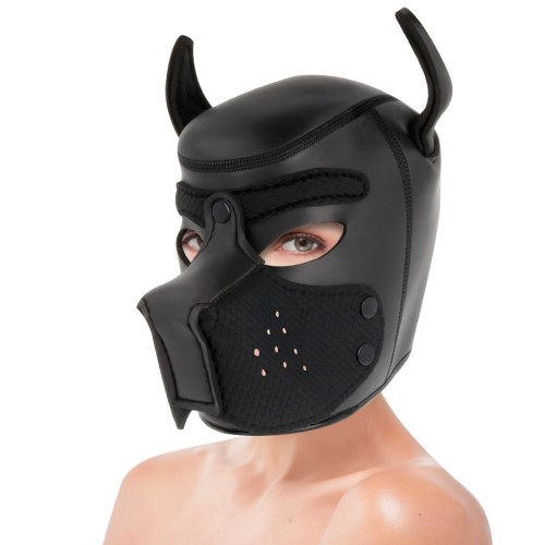 Darkness Neoprene Dog Mask Removable Snout L - Fetish Play