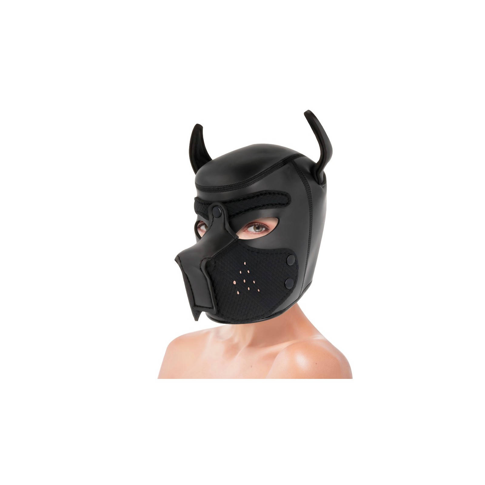 Darkness Neoprene Dog Mask Removable Snout L - Fetish Play