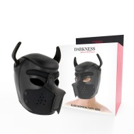 Darkness Neoprene Dog Mask Removable Snout L - Fetish Play