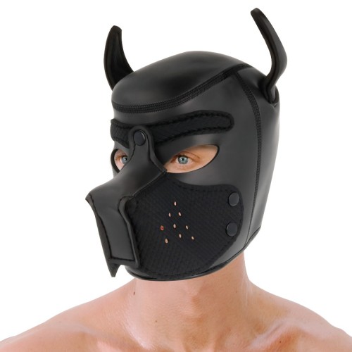 Darkness Neoprene Dog Mask Removable Snout L - Fetish Play