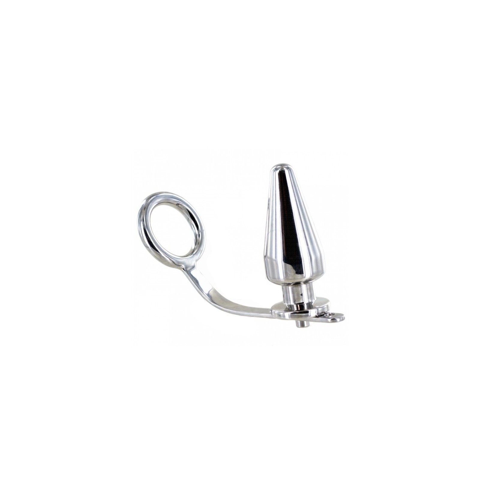 Steel Ring with Anal Plug 45 x 50mm - Enhanced Pleasure