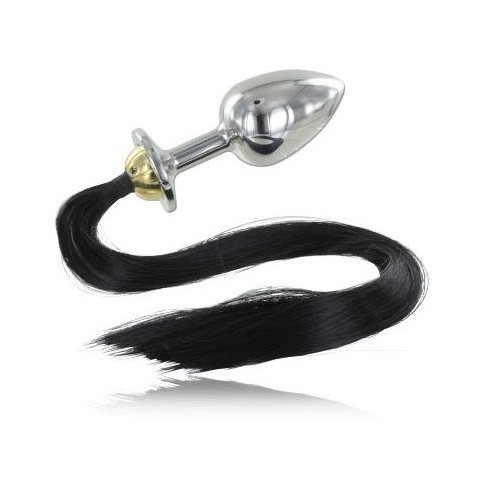 Anal Steel Plug with Tail - Unique Pleasure