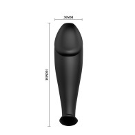 Pretty Love Black Silicone Anal Plug 12 Vibration Modes