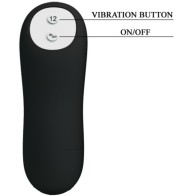 Pretty Love Black Silicone Anal Plug 12 Vibration Modes