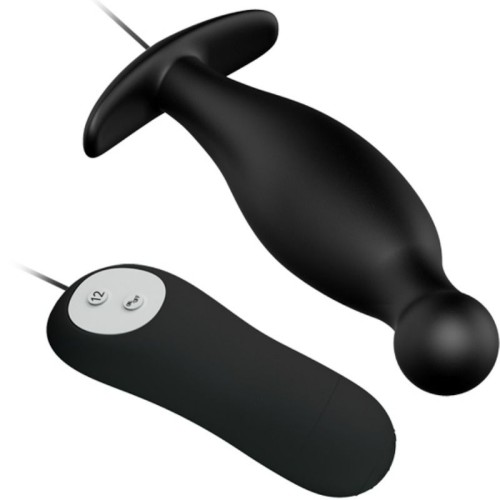 12-Mode Black Silicone Anal Plug for Pleasure