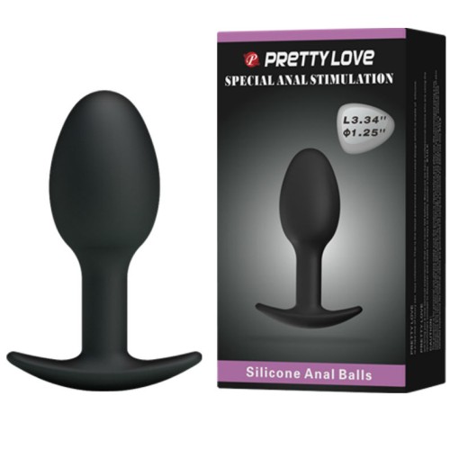 Plug Anal Silicona 6.5 Cm Negro