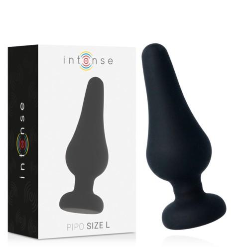 Intense Plug Anal Pipo L Silicona Negro 13 cm - Placer Definitivo