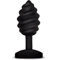 Gplug Twist Black Vibrating Plug - Powerful and Silent