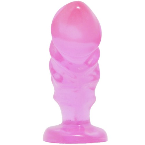 Unisex Pink Anal Plug with Suction Cup