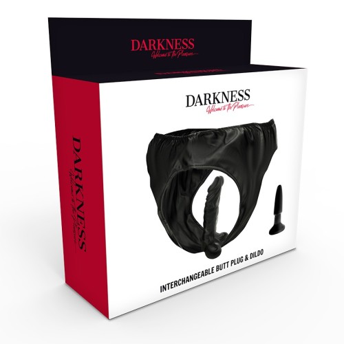 Darkness Panties with Interchangeable Plug and Dildo