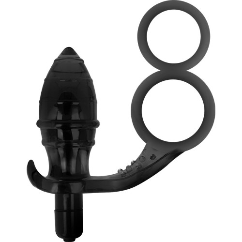 Double Ring Anal Plug - Black