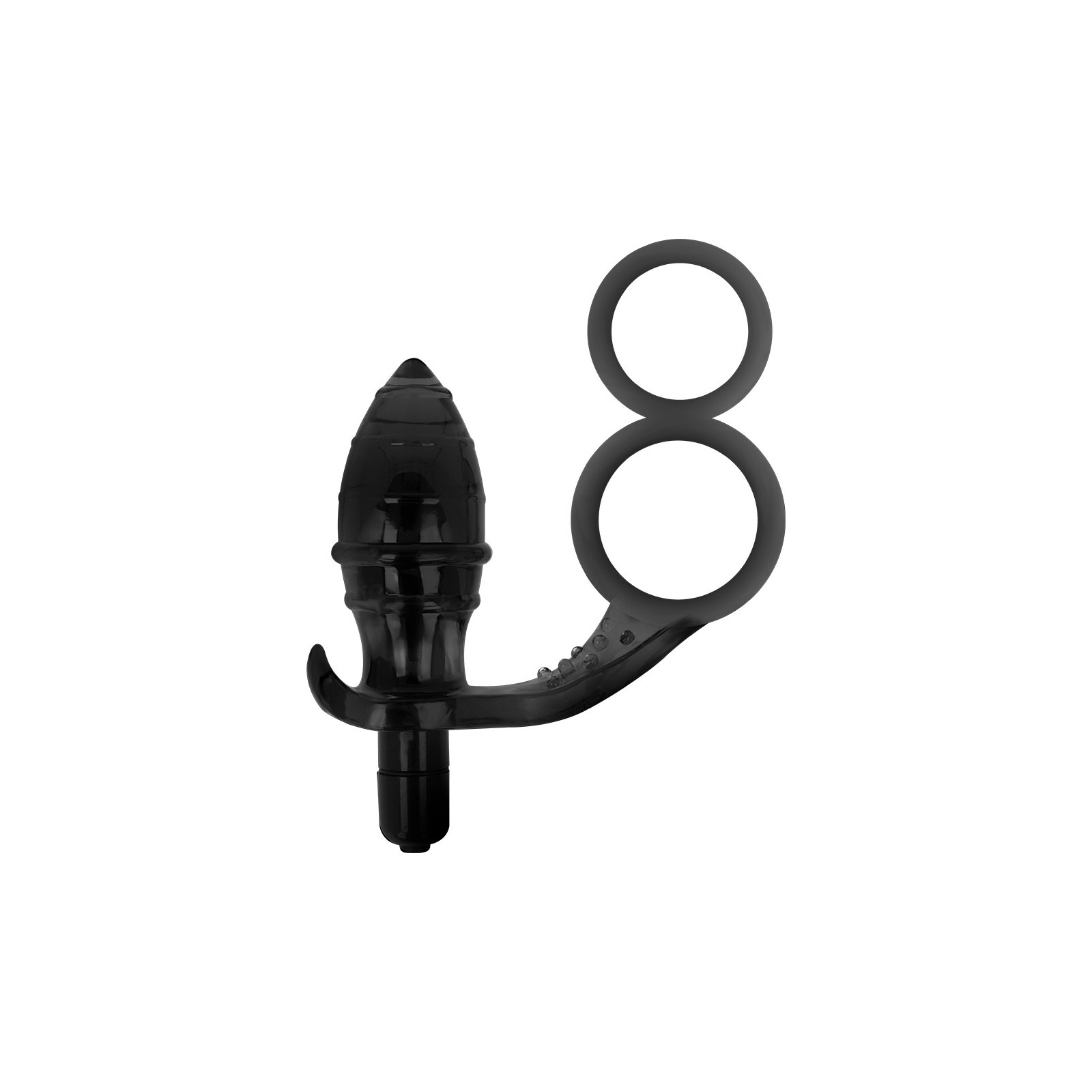 Double Ring Anal Plug - Black