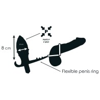 Double Ring Anal Plug - Black